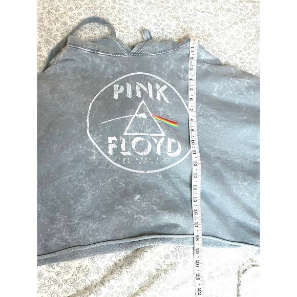 Pink Floyd Hoodie Dark Side Tour 1973 Cropped Gray L - Picture 4 of 6